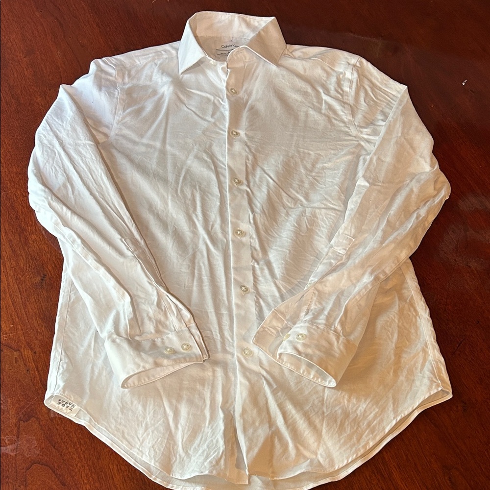 Calvin Klein White Dress Shirt for Men